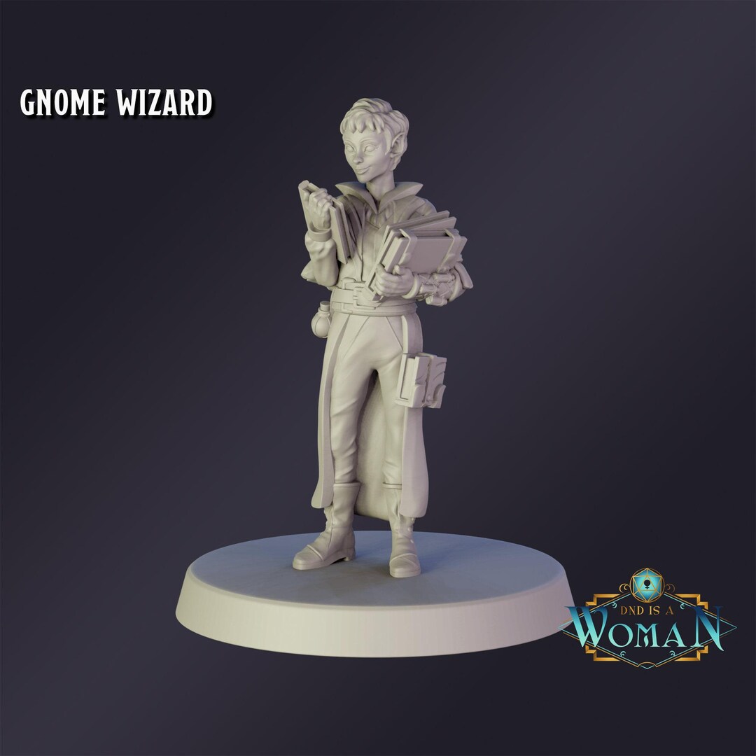 Wizard Mini Dnd Miniature Gnome Wizard Miniature for Dungeons and Dragons Tabletop ...