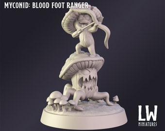 Myconid Ranger Premium Tabletop Game miniature from Lost World Miniatures, Dungeons and Dragons, Pathfinder