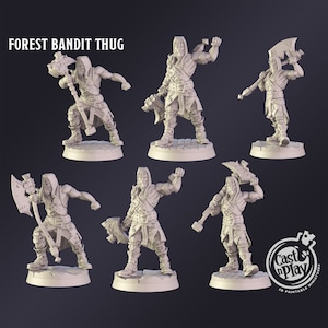 DnD Miniatur Wald Bandit Thug miniatur für Dungeons and Dragons Tabletop RPG Wargaming Miniatur von Cast N Play