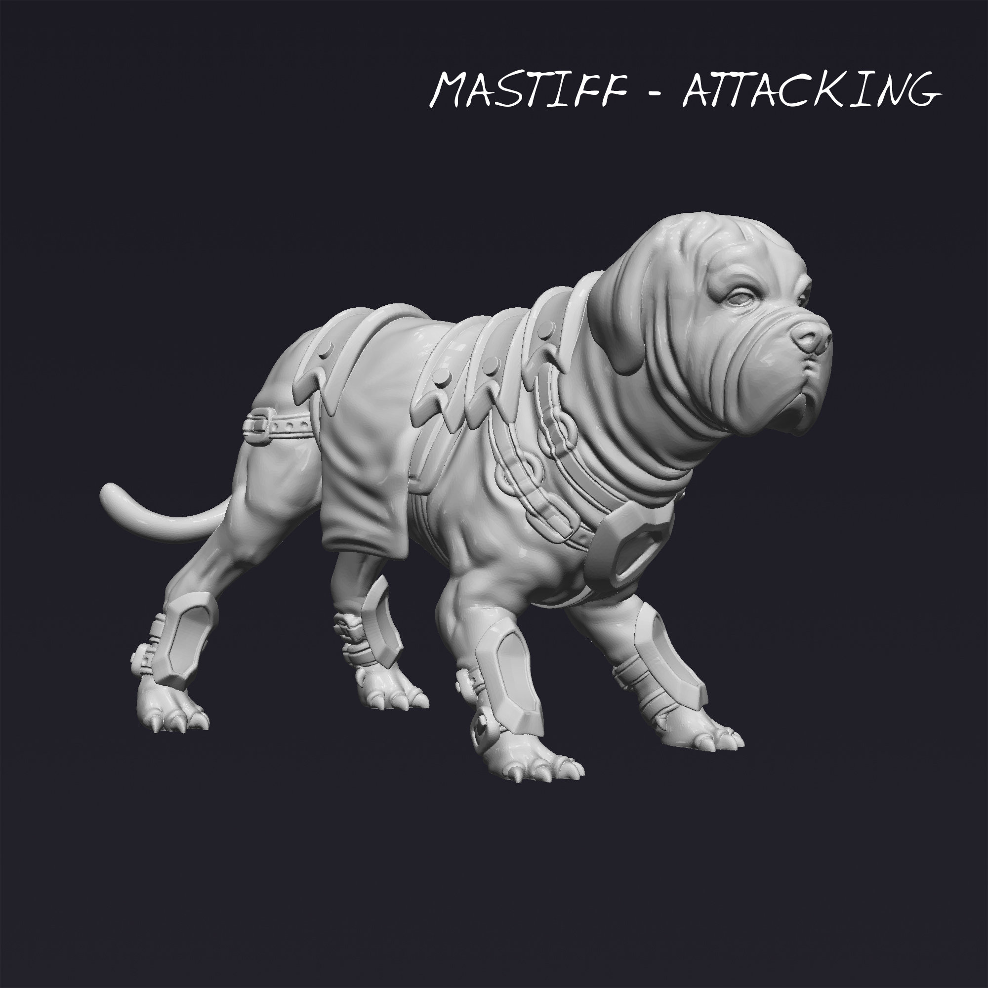 Mini Mastiff Dnd Miniature Mastiff Miniature for Dungeons and Dragons Tabletop RPG ...