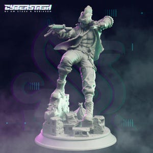 DnD Cyberpunk Miniature Cyberpunk Gang Lieutenant Miniatur für Dungeons and Dragons Tabletop RPG Wargaming Miniatur von Cyberstash