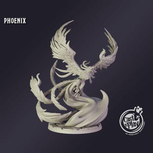 DnD Miniature Phoenix miniature for Dungeons and Dragons tabletop RPG Wargaming miniature from Cast N Play