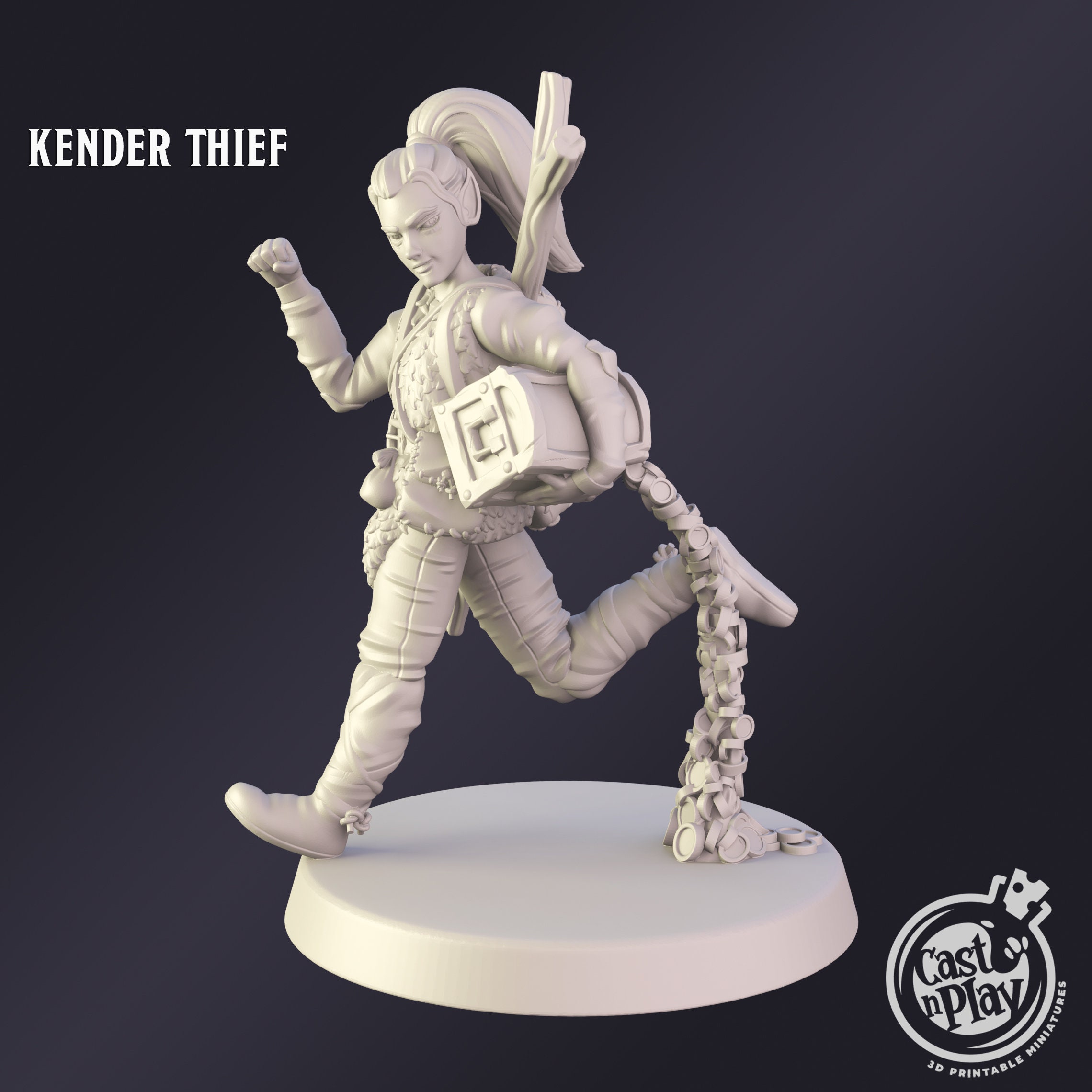 Kender Thief Premium Tabletop Game Miniature From Cast N Play, Dungeons and  Dragons, Pathfinder 