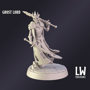 DnD Miniature Ghost Lord miniature for Dungeons and Dragons tabletop RPG Wargaming miniature from Lost World Miniatures
