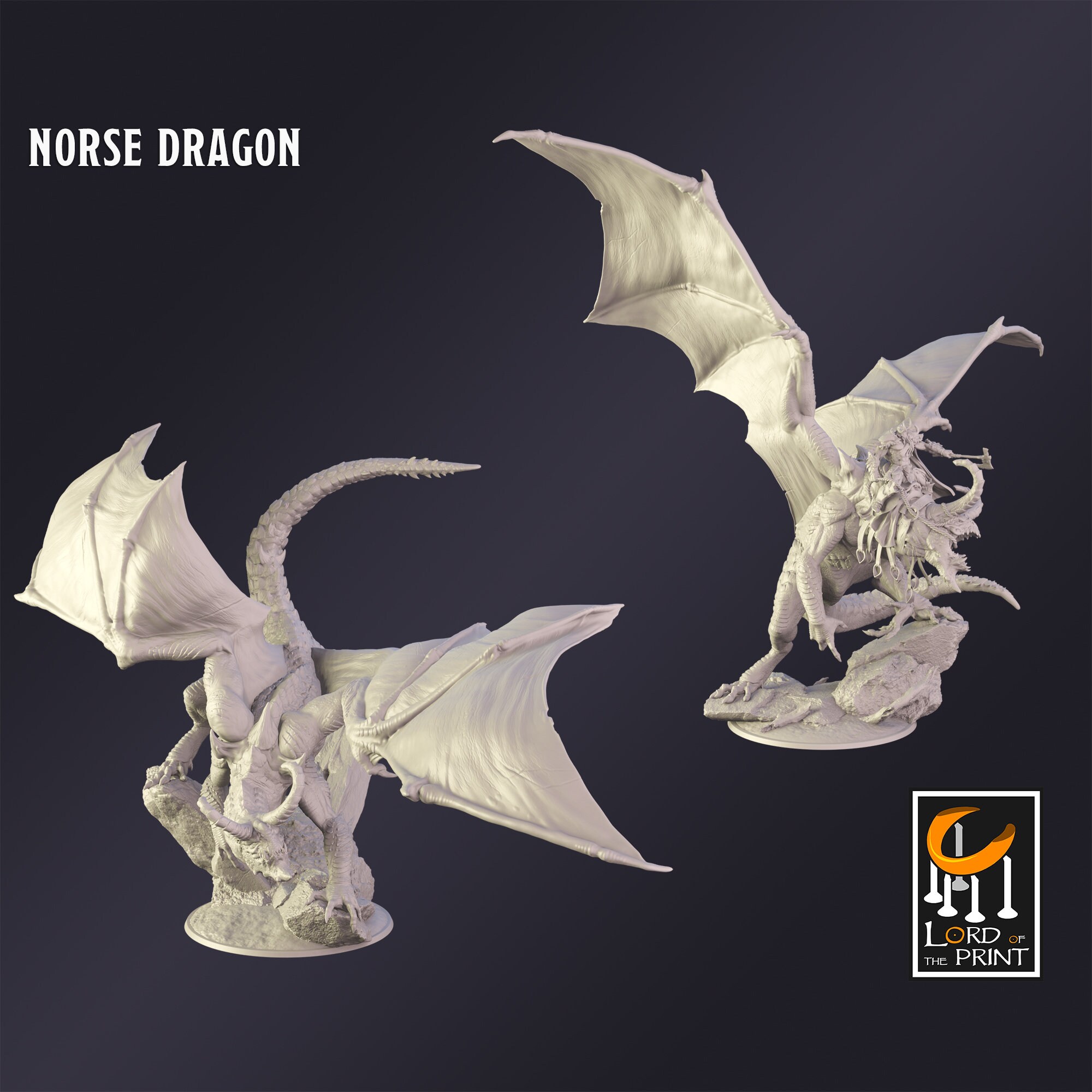 Norse Dragon Tabletop Role Playing Game Miniature From Lord of - Etsy