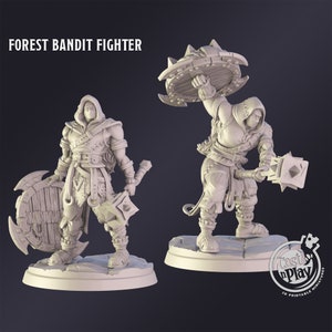 DnD Miniatur Wald Bandit Kämpfer Miniatur für Dungeons and Dragons Tabletop RPG Wargaming Miniatur von Cast N Play