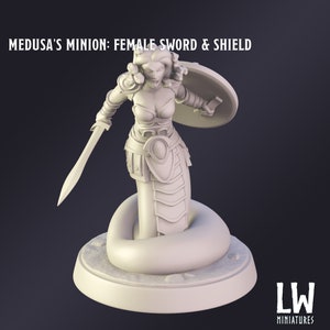 Medusa's Minion Premium Tabletop Game miniature from Lost World Miniatures, Dungeons and Dragons, Pathfinder image 7