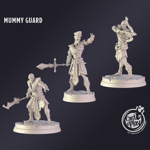 DnD Miniature Mummy Guard miniature for Dungeons and Dragons tabletop RPG Wargaming miniature from Cast N Play