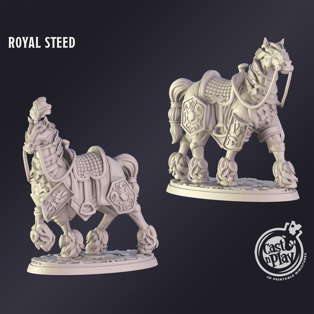 Dnd Miniature Royal Steed Miniature for Dungeons and Dragons Tabletop ...