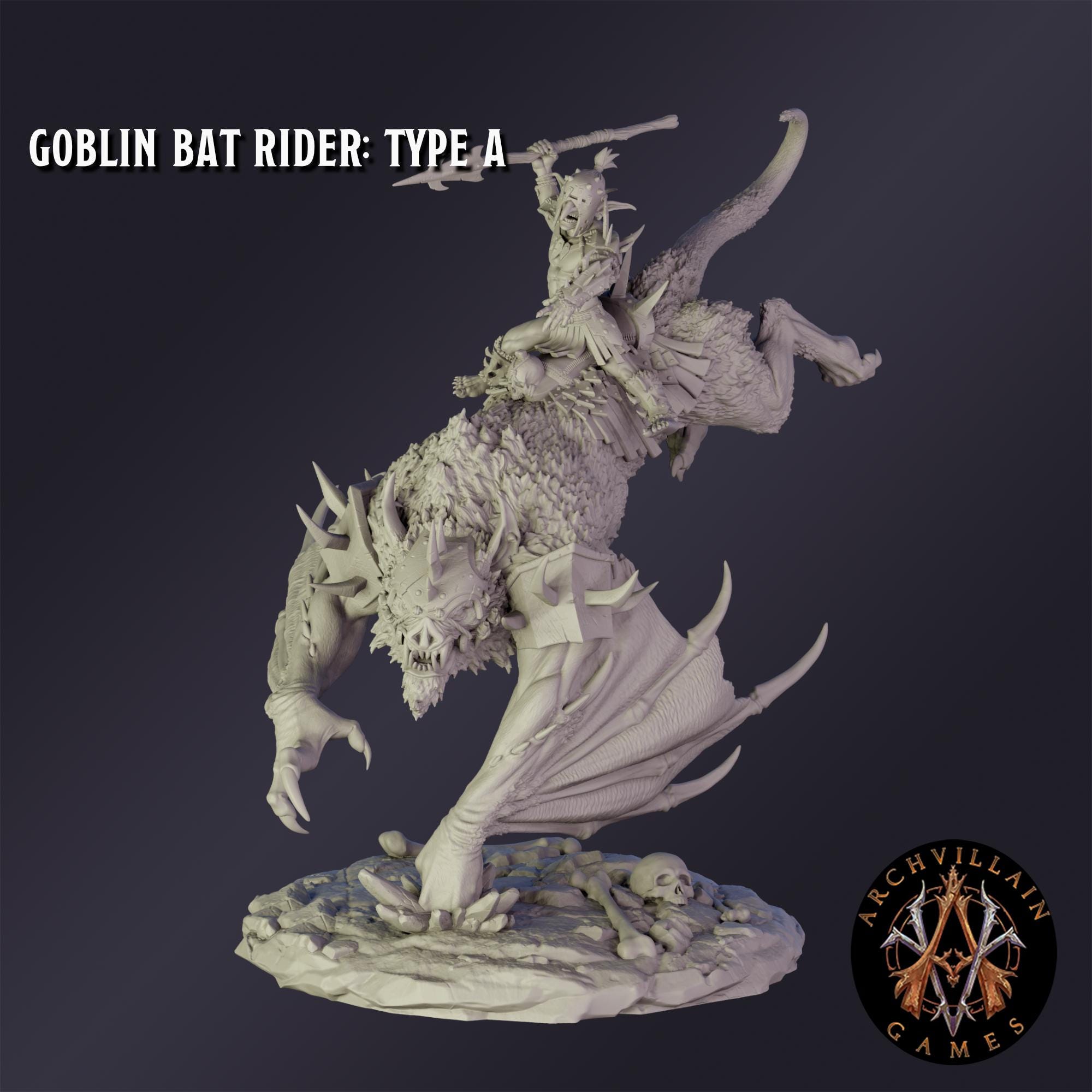 Dnd Miniature Goblin Bat Rider Miniature for Dungeons and Dragons ...