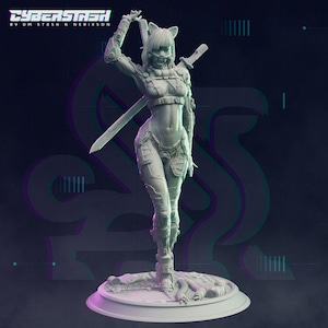 DnD Cyberpunk Miniatur Cyberpunk Vigilante Assassin Miniatur für Dungeons and Dragons Tabletop RPG Wargaming Miniatur von Cyberstas