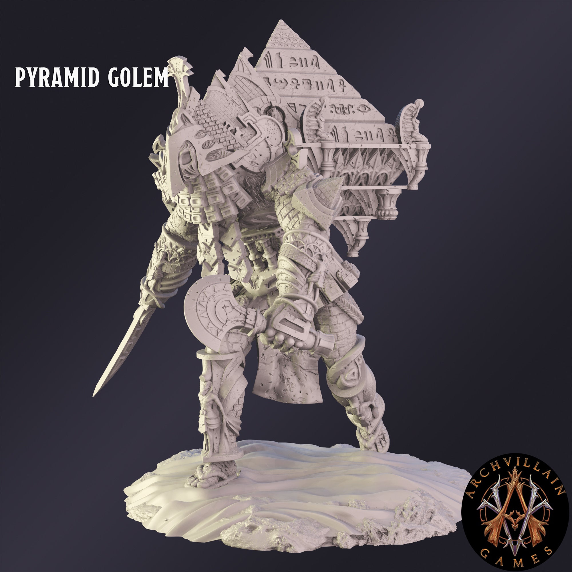 Dnd Miniature Pyramid Golem Miniature for Dungeons and Dragons Tabletop ...