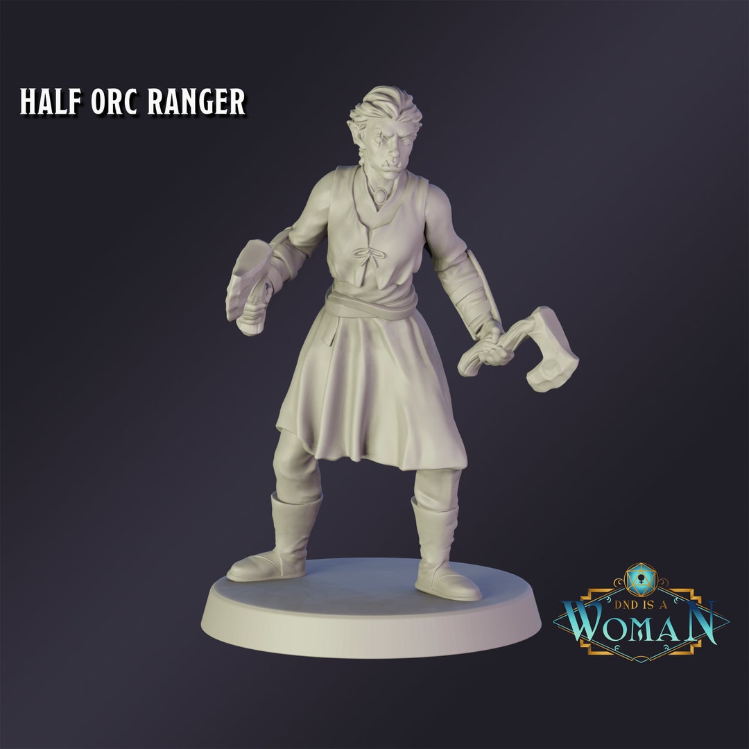 Half Orc Ranger Premium Tabletop Game Miniature From Dnd is a Woman ...