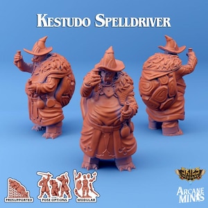 DnD Miniature Tortle Mage miniature for Dungeons and Dragons tabletop RPG Wargaming miniature from Sordane Publishing