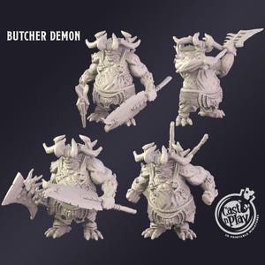 DnD Miniature Butcher Demon miniature for Dungeons and Dragons tabletop RPG Wargaming miniature from Cast N Play