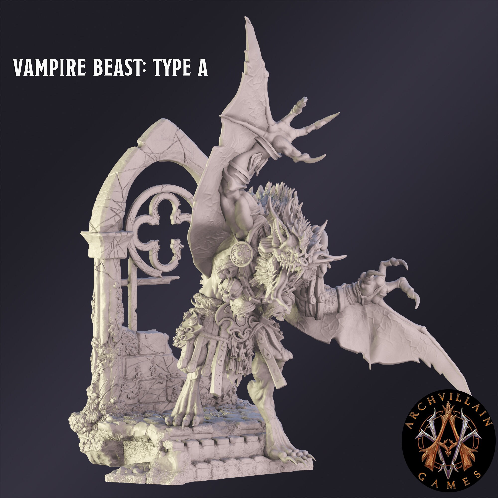 Dnd Miniature Vampire Beast Miniature for Dungeons and Dragons Tabletop ...