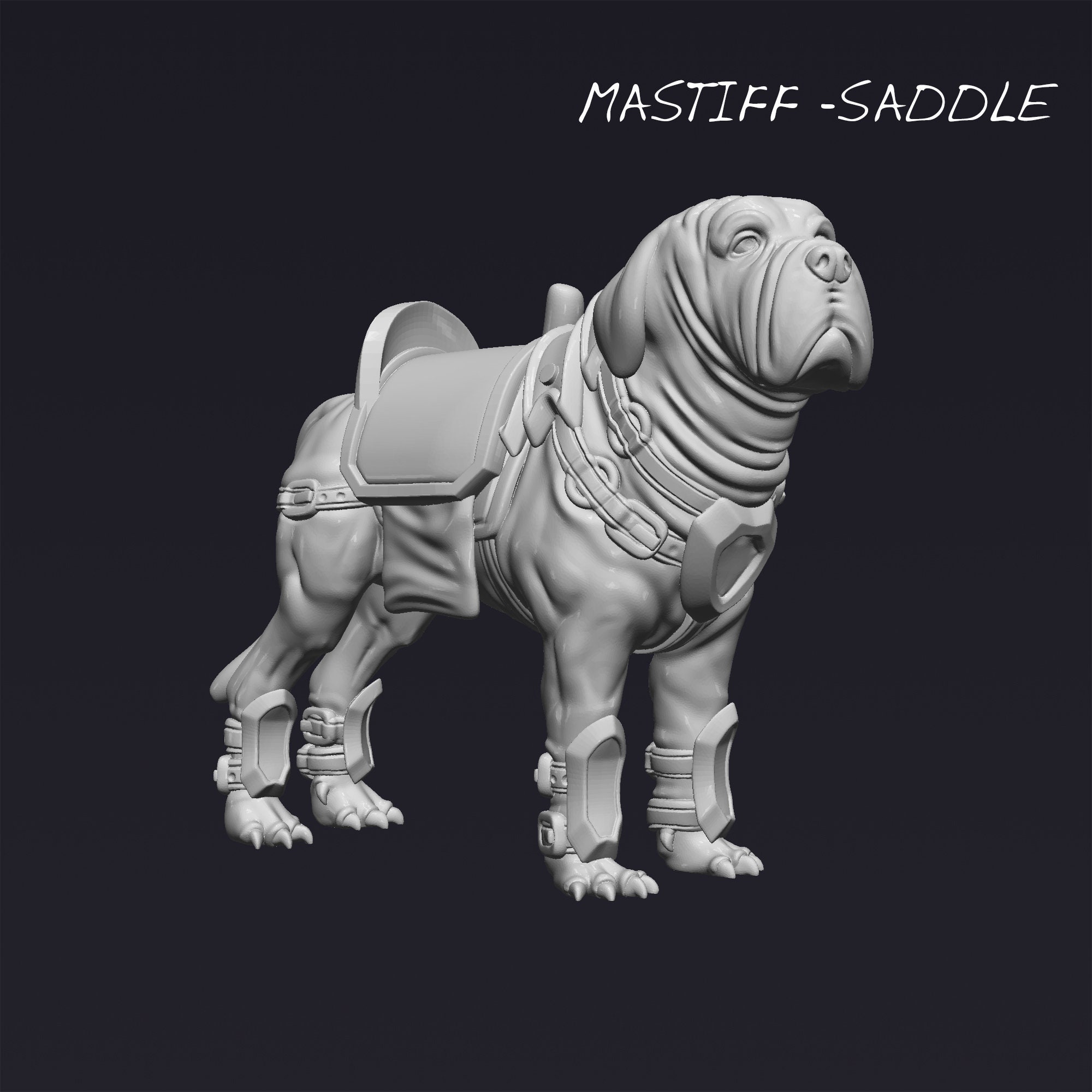 Mini Mastiff Dnd Miniature Mastiff Miniature for Dungeons and Dragons Tabletop RPG ...