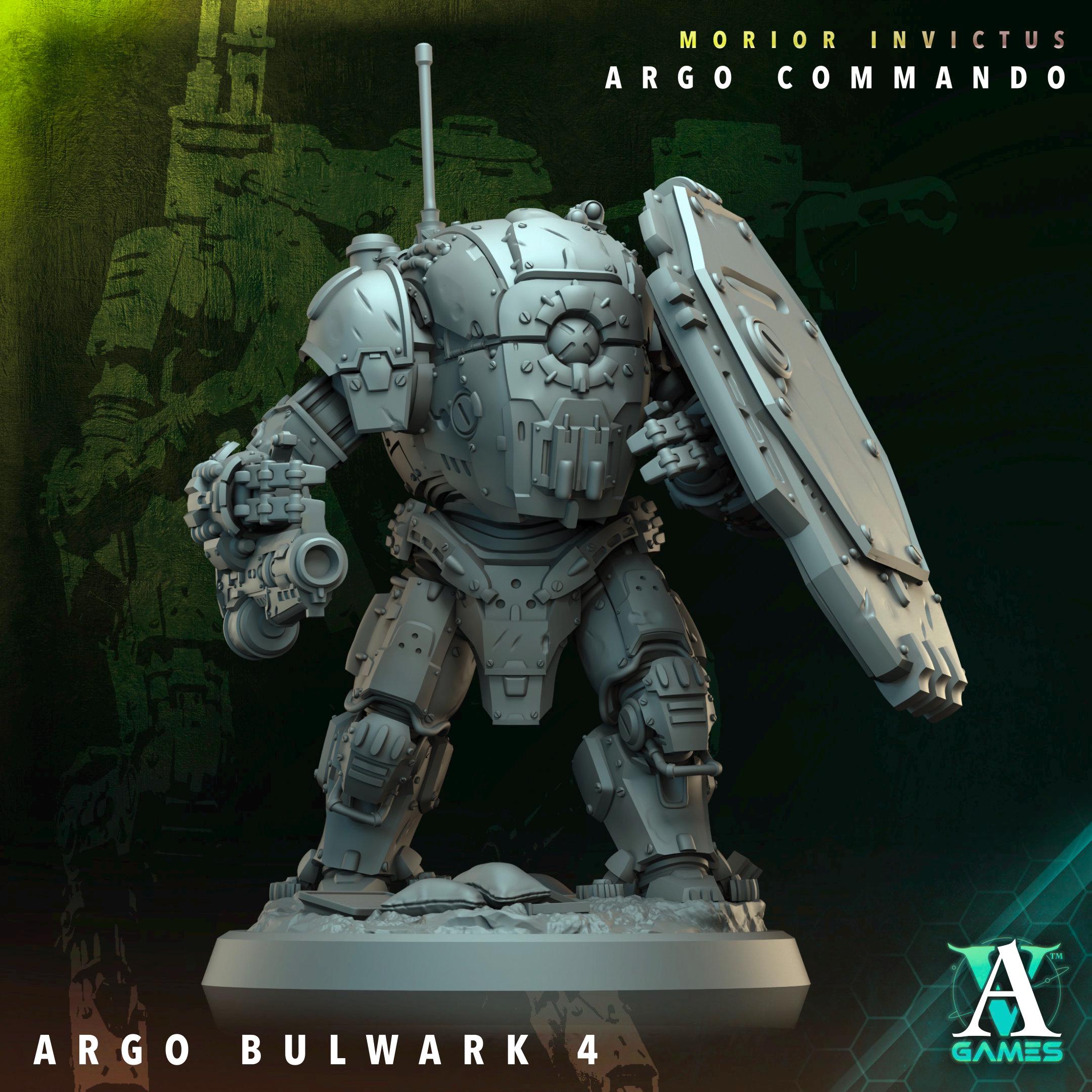 Wargame Miniature Commando Bulwark Heavy Armor Miniature for Dungeons ...