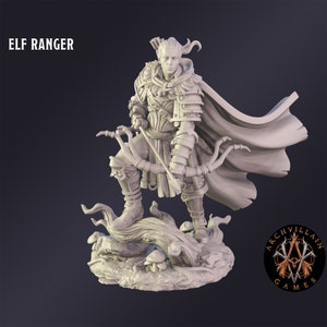 DnD Miniature Elf Ranger  miniature for Dungeons and Dragons tabletop RPG Wargaming miniature from  Archvillain Games