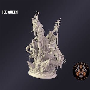 DnD Miniature Ice Queen  miniature for Dungeons and Dragons tabletop RPG Wargaming miniature from  Archvillain Games