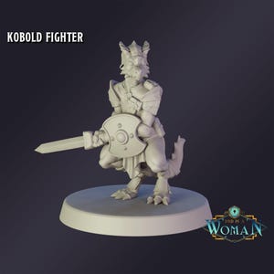 Miniatura DnD Kobold Fighter miniatura para RPG de mesa Dungeons and Dragons miniatura de Wargaming de DnD é uma mulher