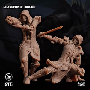 DnD Miniature Warforged Rogue miniature for Dungeons and Dragons tabletop RPG Wargaming miniature from Sordane Publishing