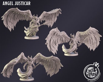 D&D Miniatur Engel Justicar Miniatur für Dungeons and Dragons Tabletop RPG Wargaming Miniatur von Cast N Play