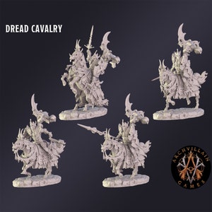 DnD Miniature Dread Cavalry  miniature for Dungeons and Dragons tabletop RPG Wargaming miniature from  Archvillain Games