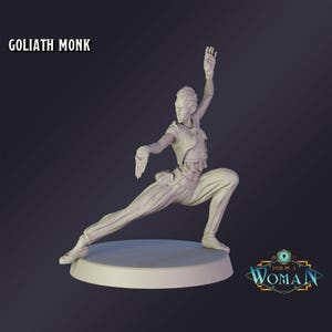 DnD Miniature Goliath Monk Premium miniature for Dungeons and Dragons tabletop RPG Wargaming miniature from DnD is a Woman