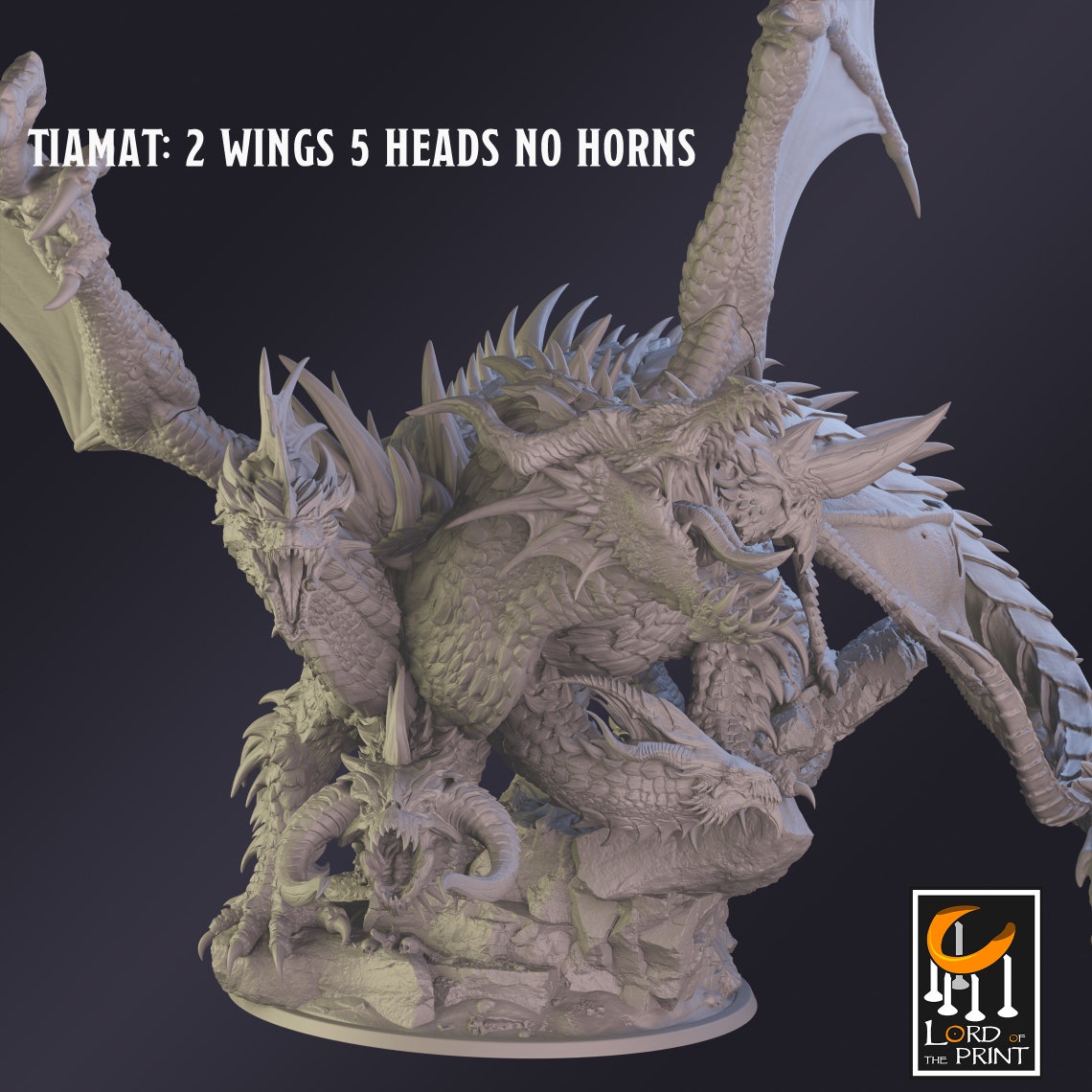 Tiamat Tabletop Game miniature from Lord of the Print | Etsy