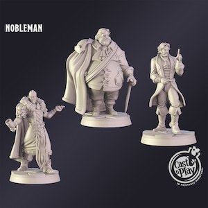 DnD Miniature Noble Man miniature for Dungeons and Dragons tabletop RPG Wargaming miniature from Cast N Play