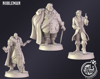 DnD Miniature Noble Man miniature for Dungeons and Dragons tabletop RPG Wargaming miniature from Cast N Play