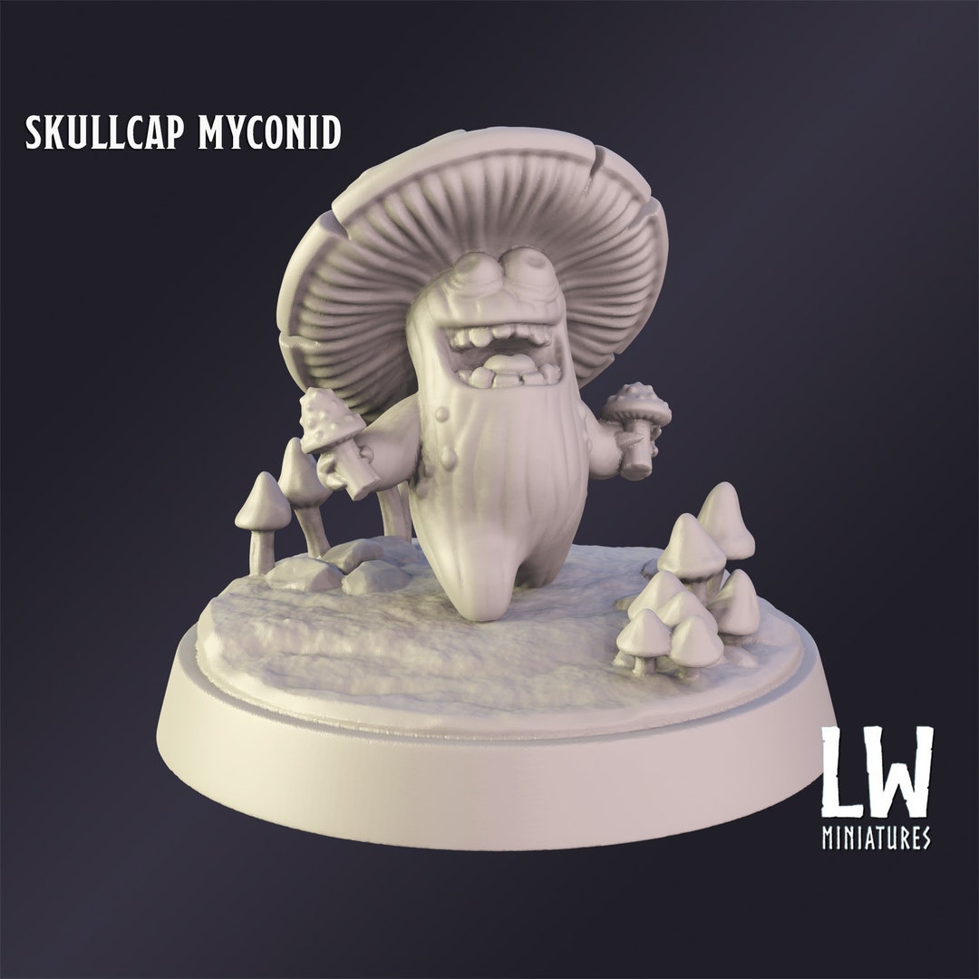 Skullcap Myconid Premium Tabletop Game Miniature From Lost World