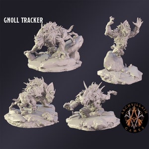 DnD Miniature Gnoll Tracker  miniature for Dungeons and Dragons tabletop RPG Wargaming miniature from  Archvillain Games