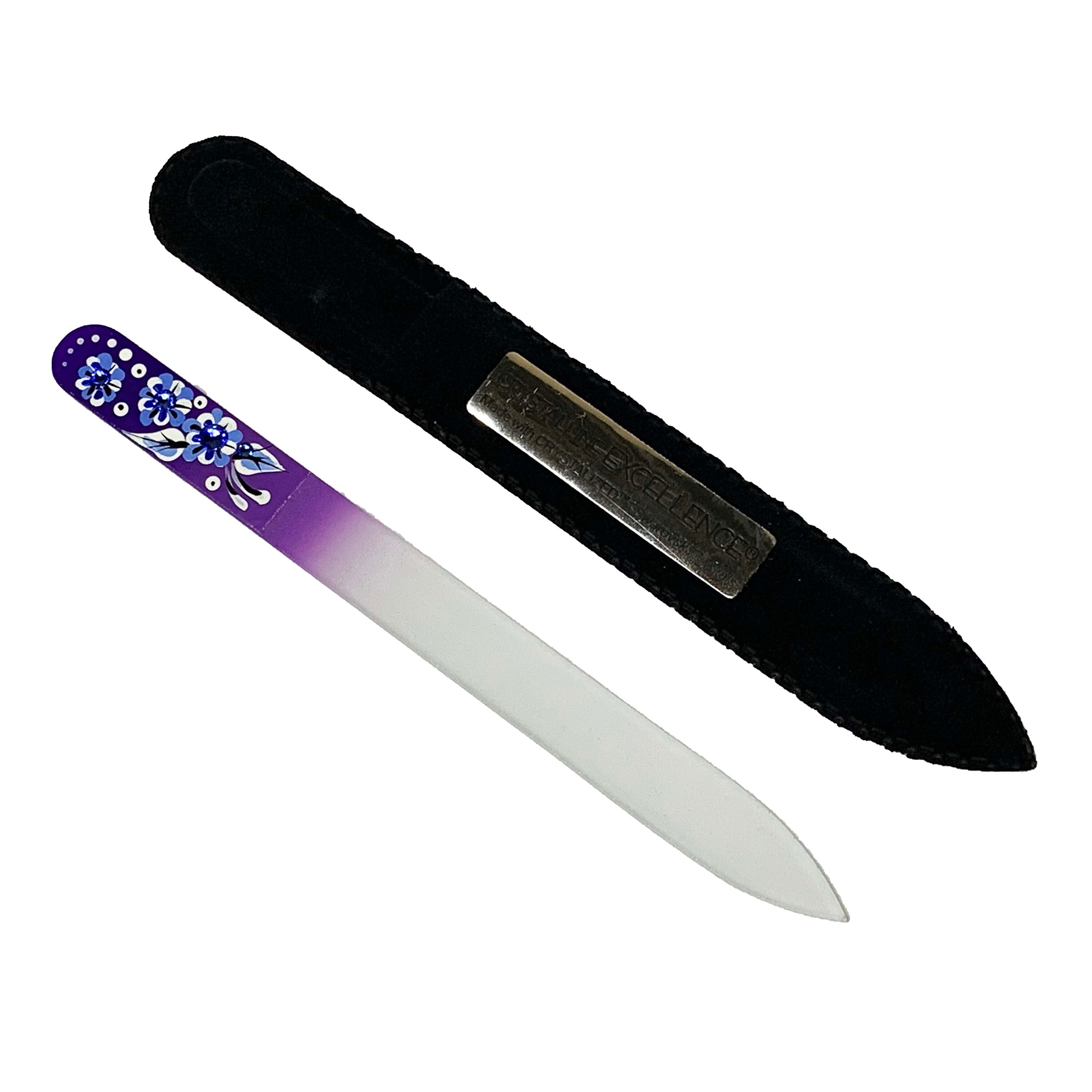 Set of 3 Pcs Czech Made Glass Nail File with Swarovski Etsy