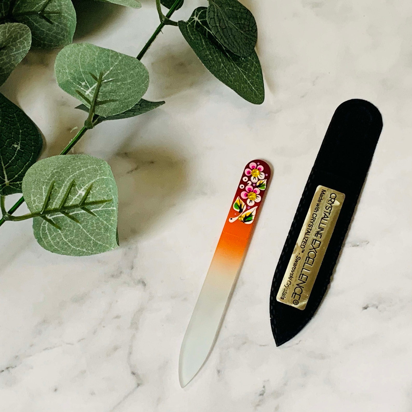 Premium 1 Piece Pocket Size Czech Glass Nail File Swarovski Etsy