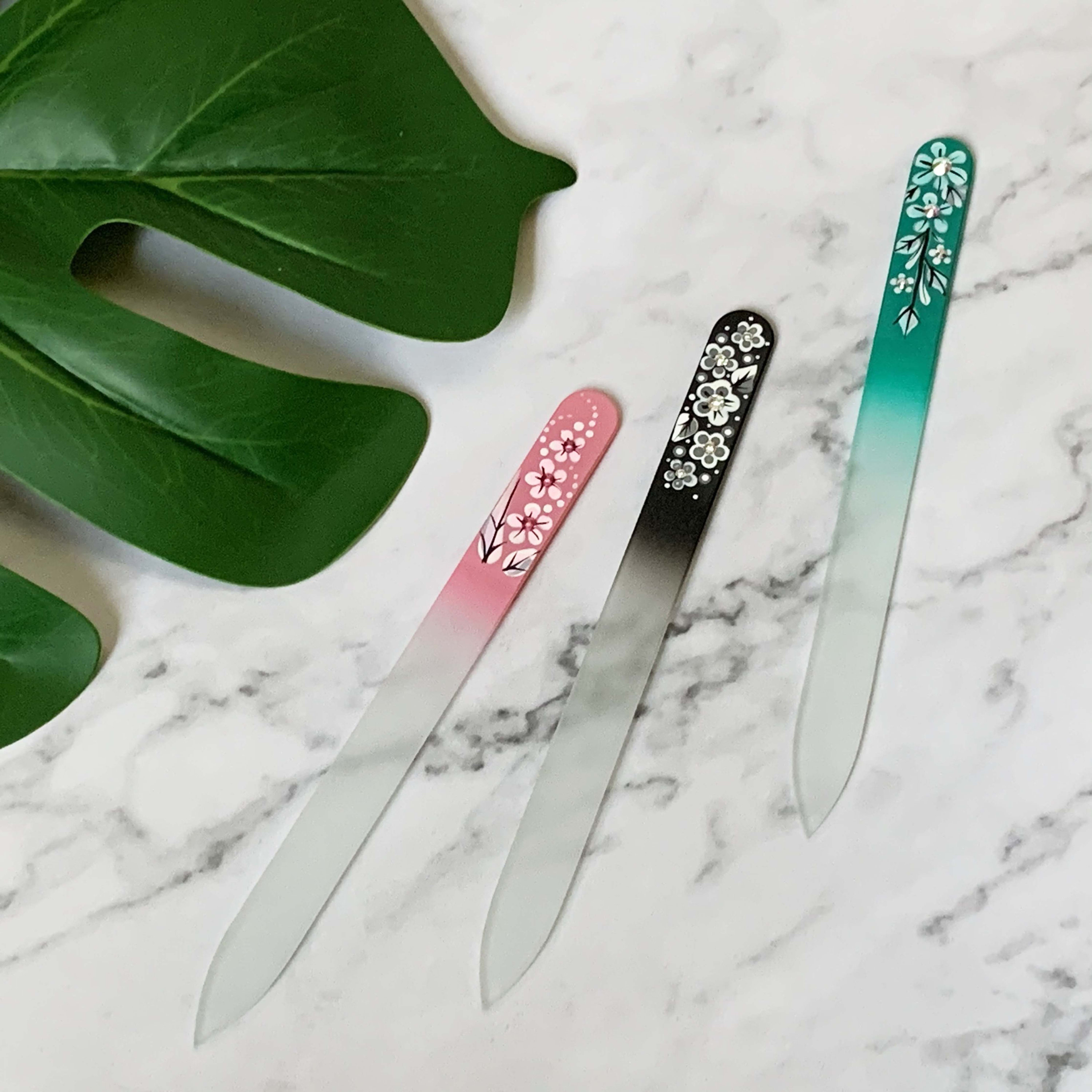 Buy 2 Get 1 Free Czech Glass Nail File Swarovski Crystals Etsy
