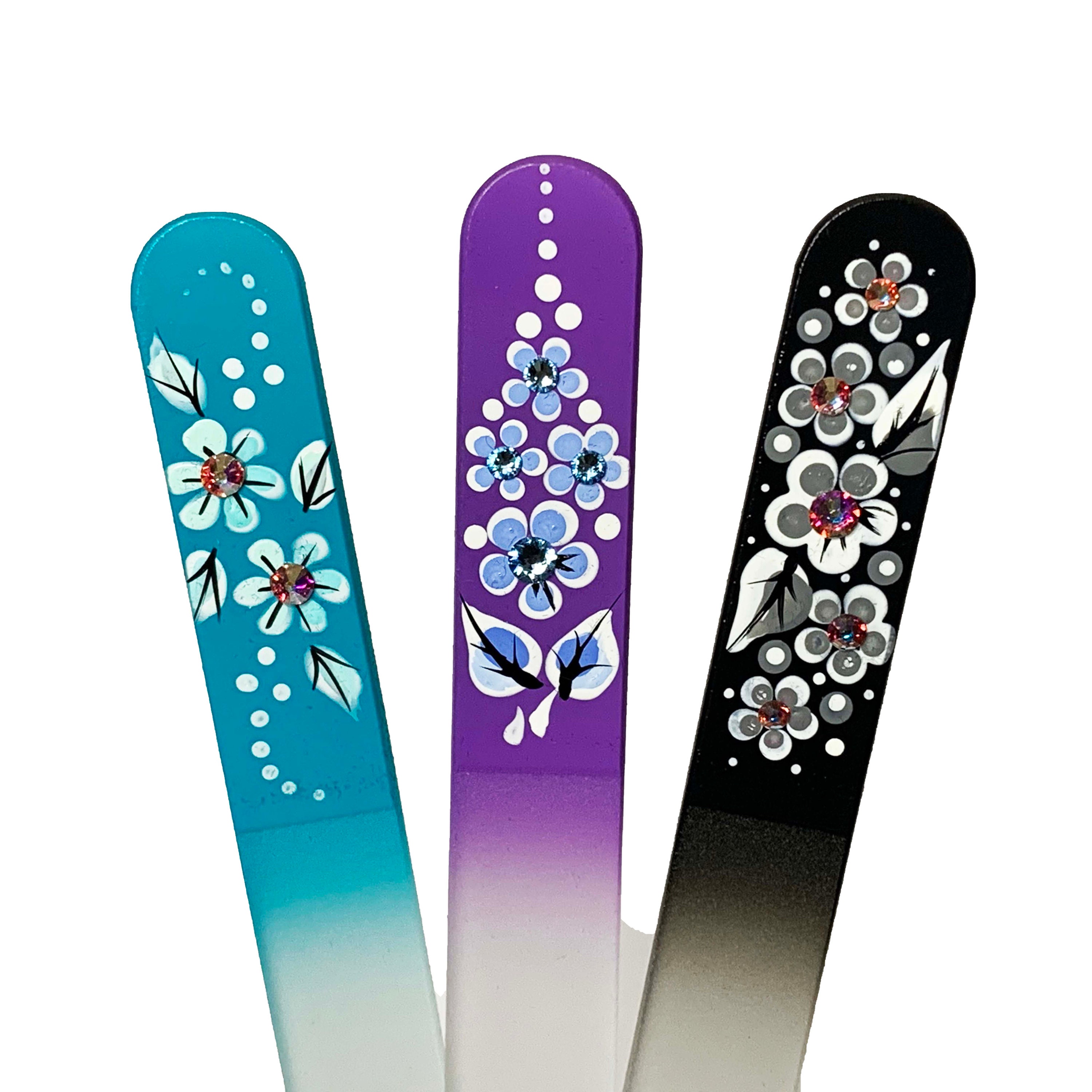 Buy 2 Get 1 Free Czech Glass Nail File Swarovski Crystals Etsy