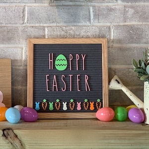 Happy Easter Letter Board - Holiday Easter Letter Board Icons