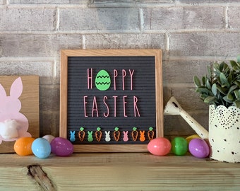 Happy Easter Letter Board Icons - 3D Printed Easter Decor