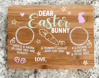 Dear Easter Bunny Treat Tray - Personalized Holiday Board
