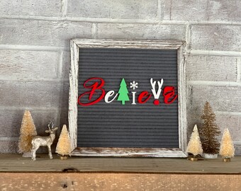 Believe Christmas Letter Board Icons - 3D Printed Holiday Decor