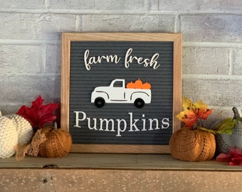Farm Fresh Pumpkins - Fall Letter Board Icons