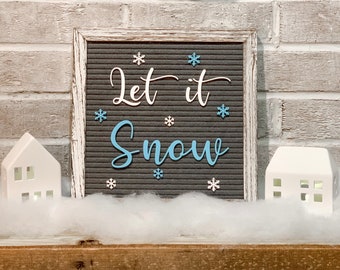 Let it Snow Letter Board Icons - Holiday Felt Board