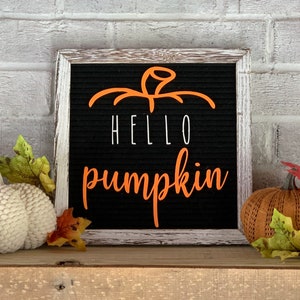 Hello Pumpkin Letter Board Icons - 3D Printed Fall Decor