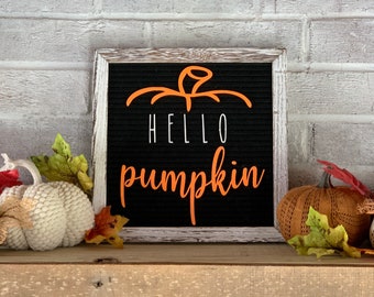 Hello Pumpkin Letter Board Icons - 3D Printed Fall Decor