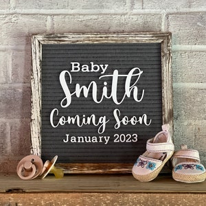 Pregnancy Announcement Letter Board Icons