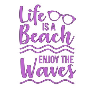 Life is a Beach decal - Car decal - Laptop decal - cup decal - Beach Life