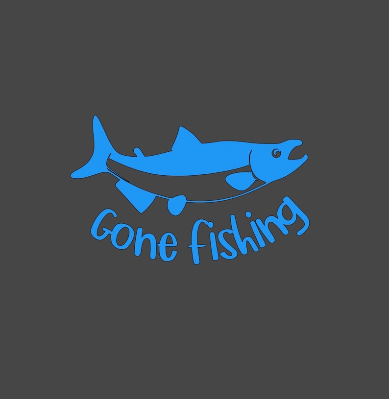 Gone Fishing Decal Fishing Decal Truck Decal Dad Decal Etsy