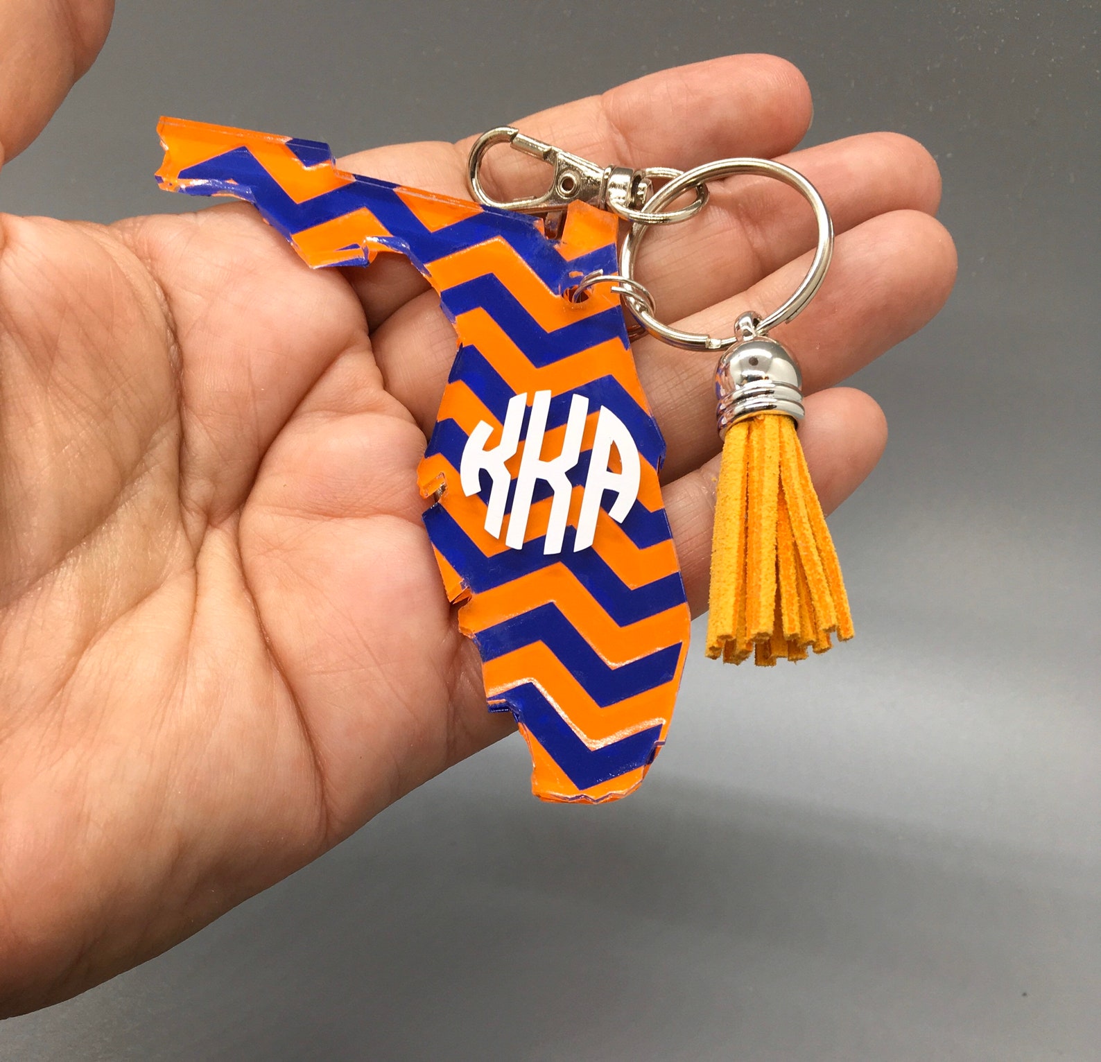 Personalized Florida Key Chain Florida Florida keychain Etsy